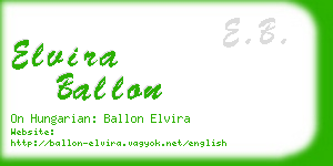 elvira ballon business card